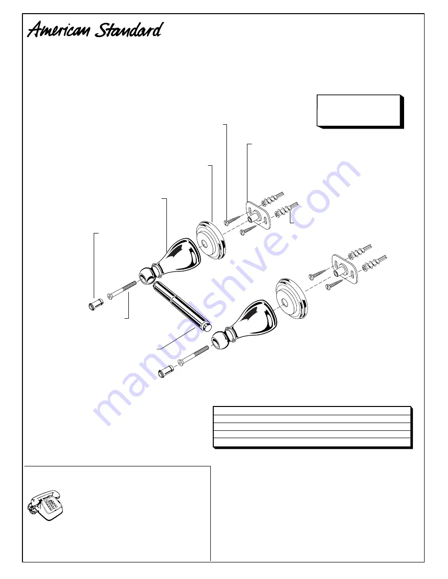 American Standard Tissue Holder 2823 Installation Instructions Download Page 3