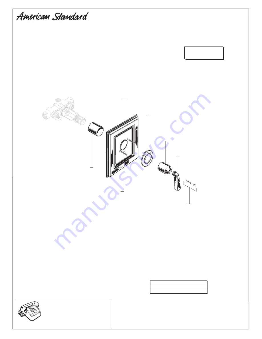 American Standard Town Square T555730 Скачать руководство пользователя страница 3