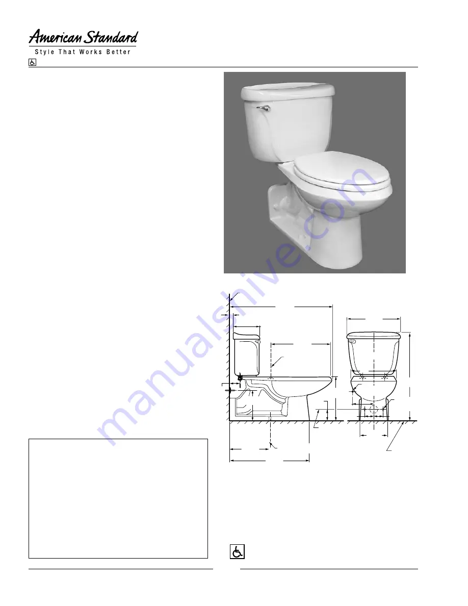 American Standard Yorkvilletm 3125.016 Скачать руководство пользователя страница 1