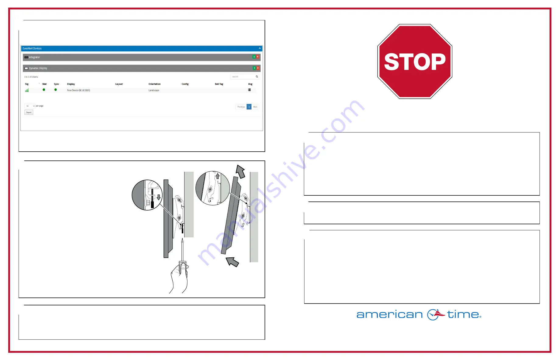 American Time EverAlert Dynamic Display Скачать руководство пользователя страница 1