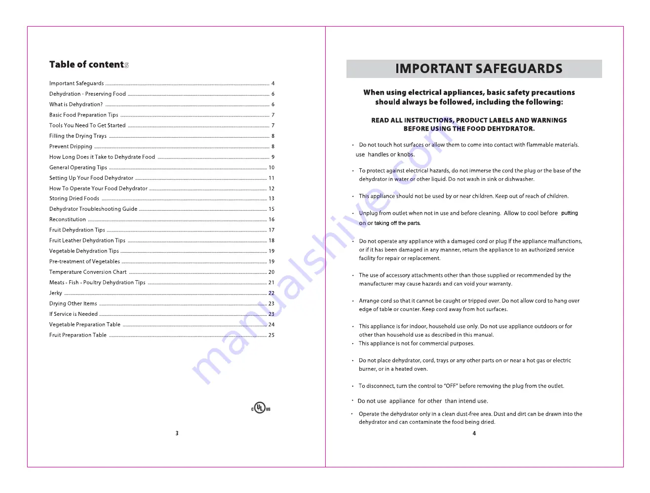 Amerihome FD6 Manual Download Page 3