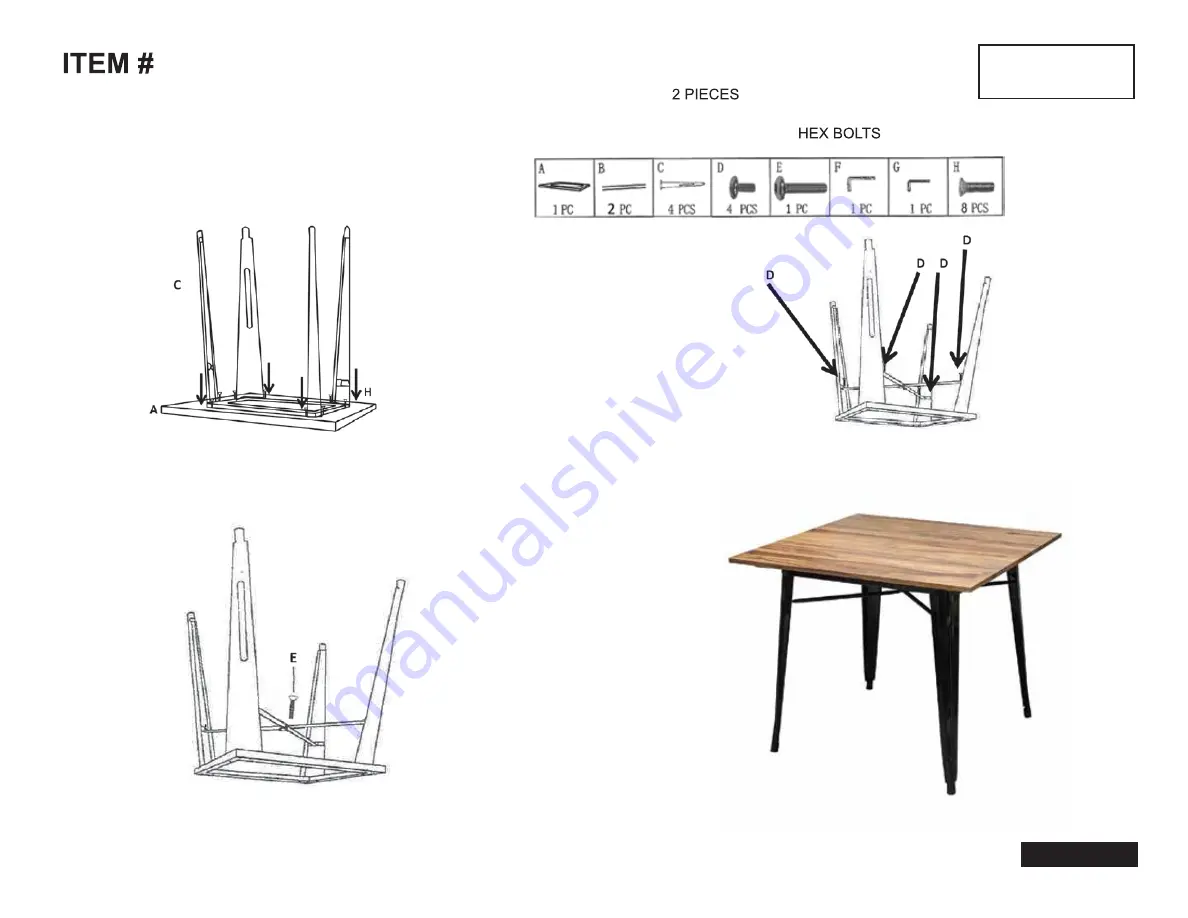 Amerihome HCDTSET36 Assembly Download Page 1