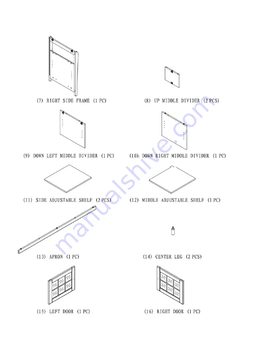 Amerihome TVSTAND60 Assembly Instructions Manual Download Page 4