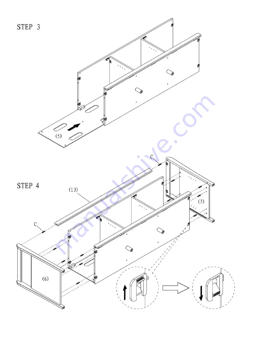 Amerihome TVSTAND60 Assembly Instructions Manual Download Page 7