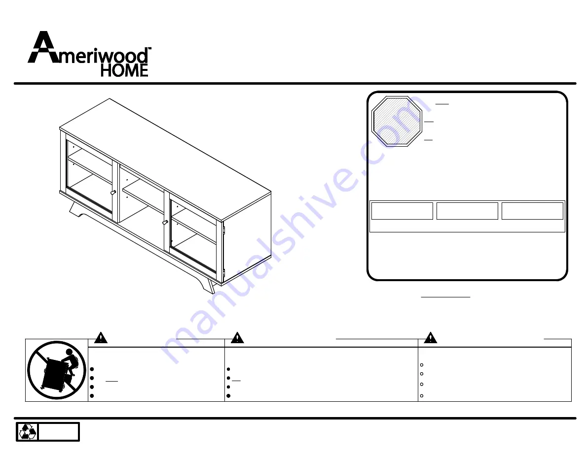 Ameriwood HOME 1222213PCOM Скачать руководство пользователя страница 1