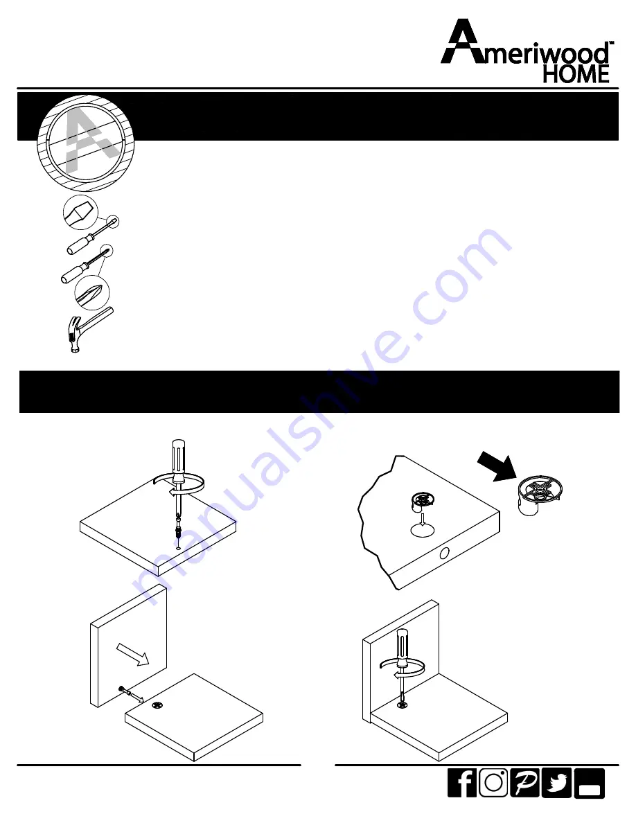 Ameriwood HOME 1427015COM Instruction Booklet Download Page 3