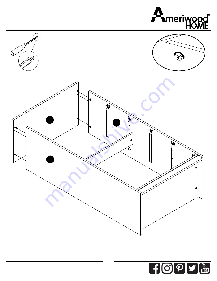 Ameriwood HOME 1427015COM Instruction Booklet Download Page 14