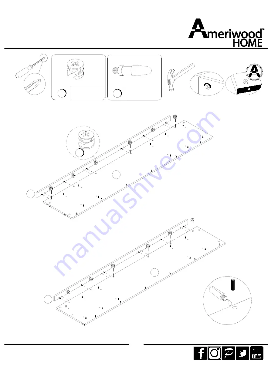 Ameriwood HOME 1630407COM Assembly Instructions Manual Download Page 23