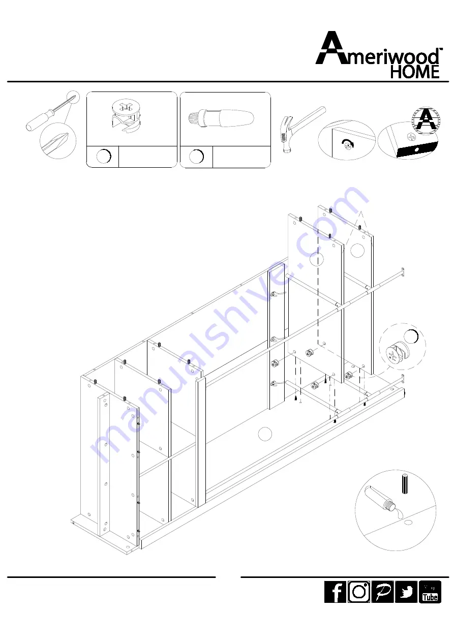 Ameriwood HOME 1630407COM Assembly Instructions Manual Download Page 25