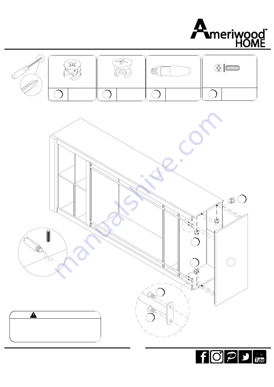 Ameriwood HOME 1630407COM Assembly Instructions Manual Download Page 28