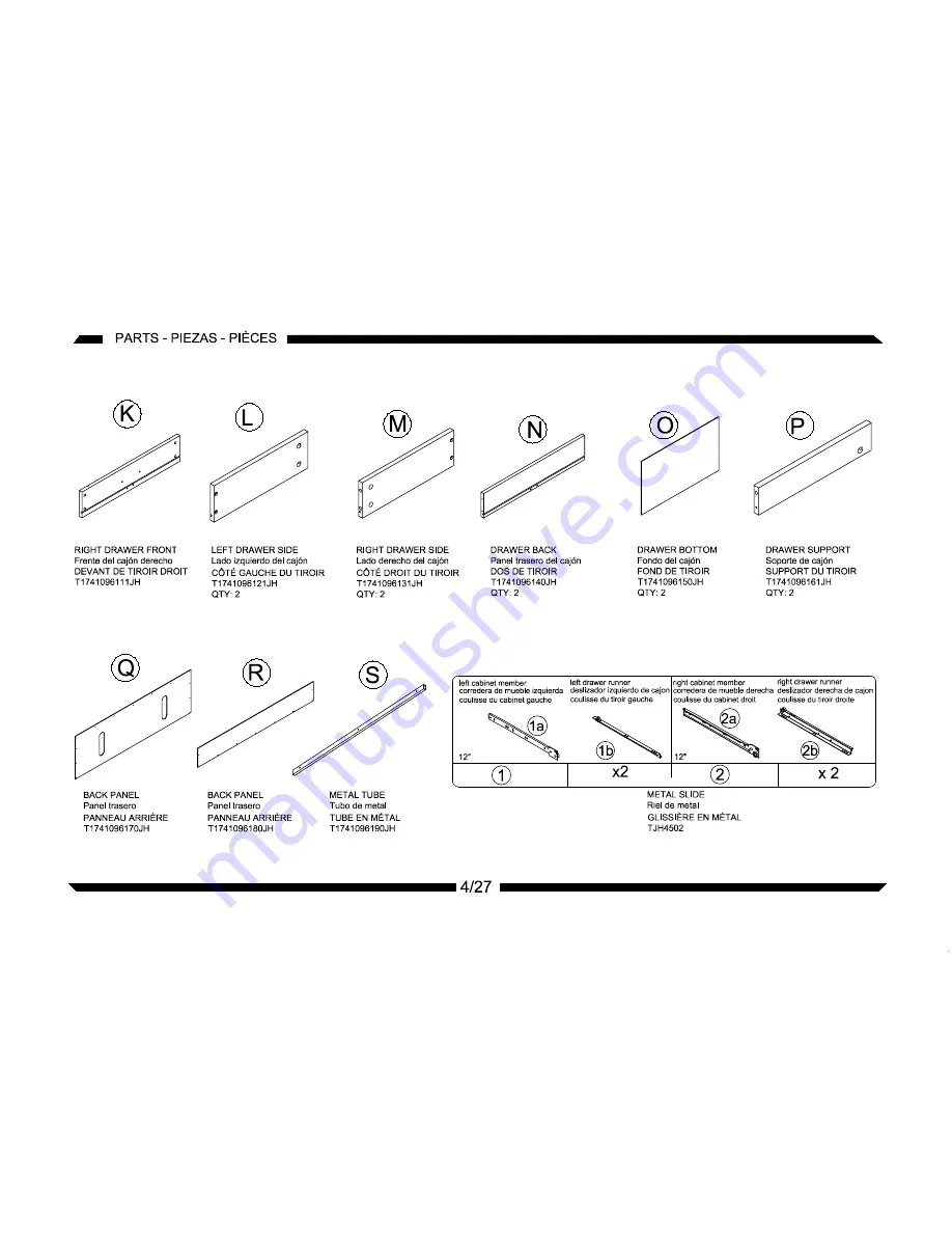 Ameriwood HOME 1741096 Instruction Booklet Download Page 4