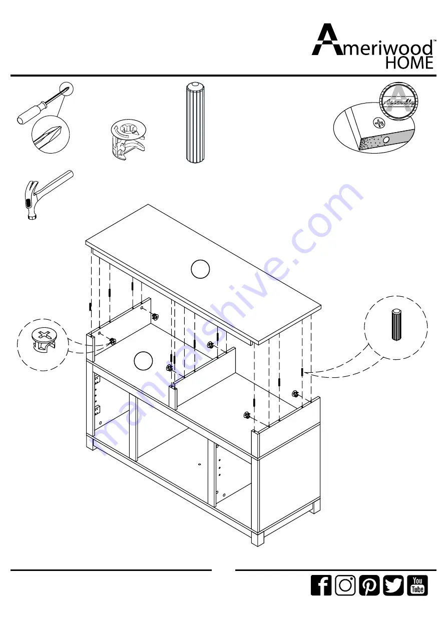 Ameriwood HOME 1774096COM Скачать руководство пользователя страница 19