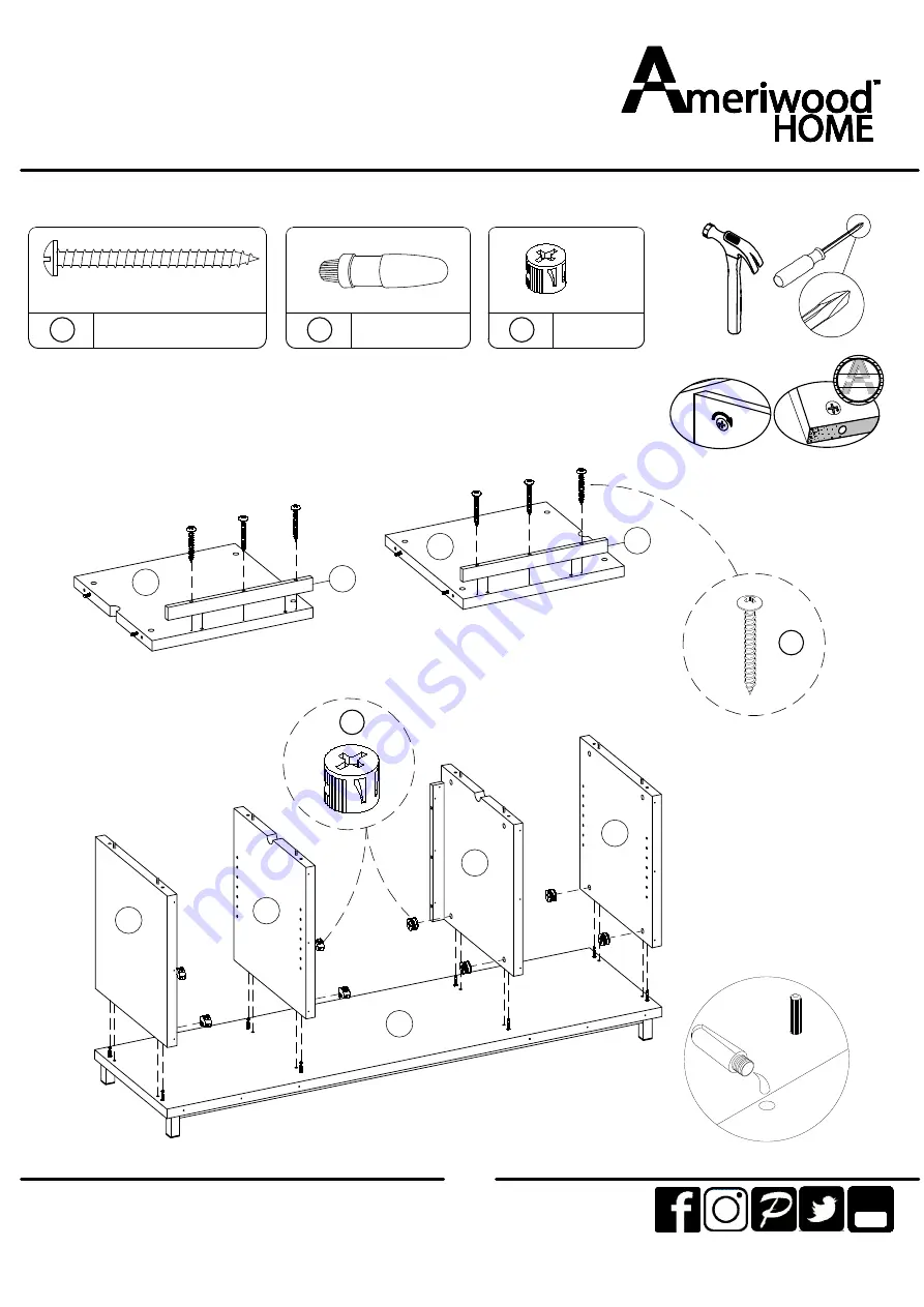 Ameriwood HOME 1822908COM Instruction Booklet Download Page 14