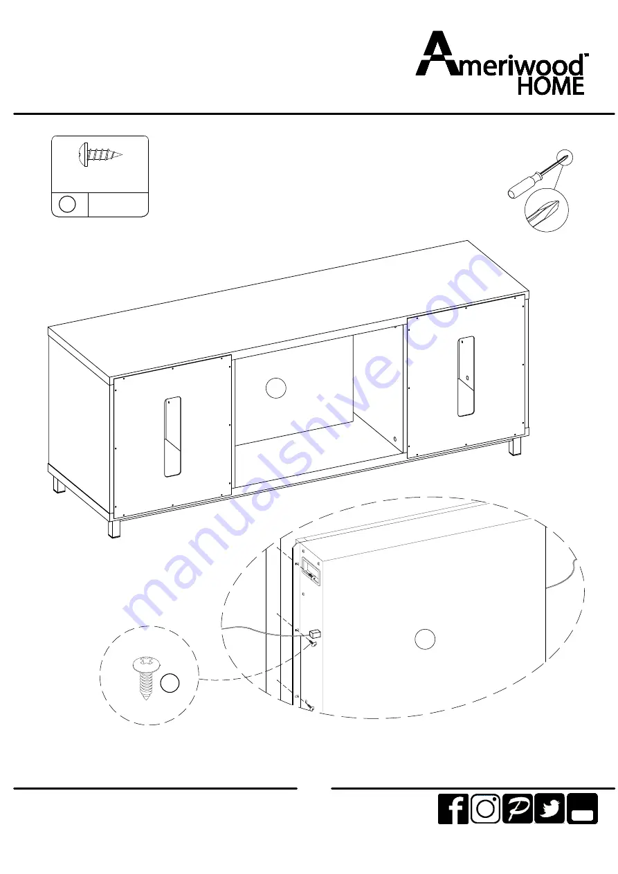 Ameriwood HOME 1822908COM Instruction Booklet Download Page 20