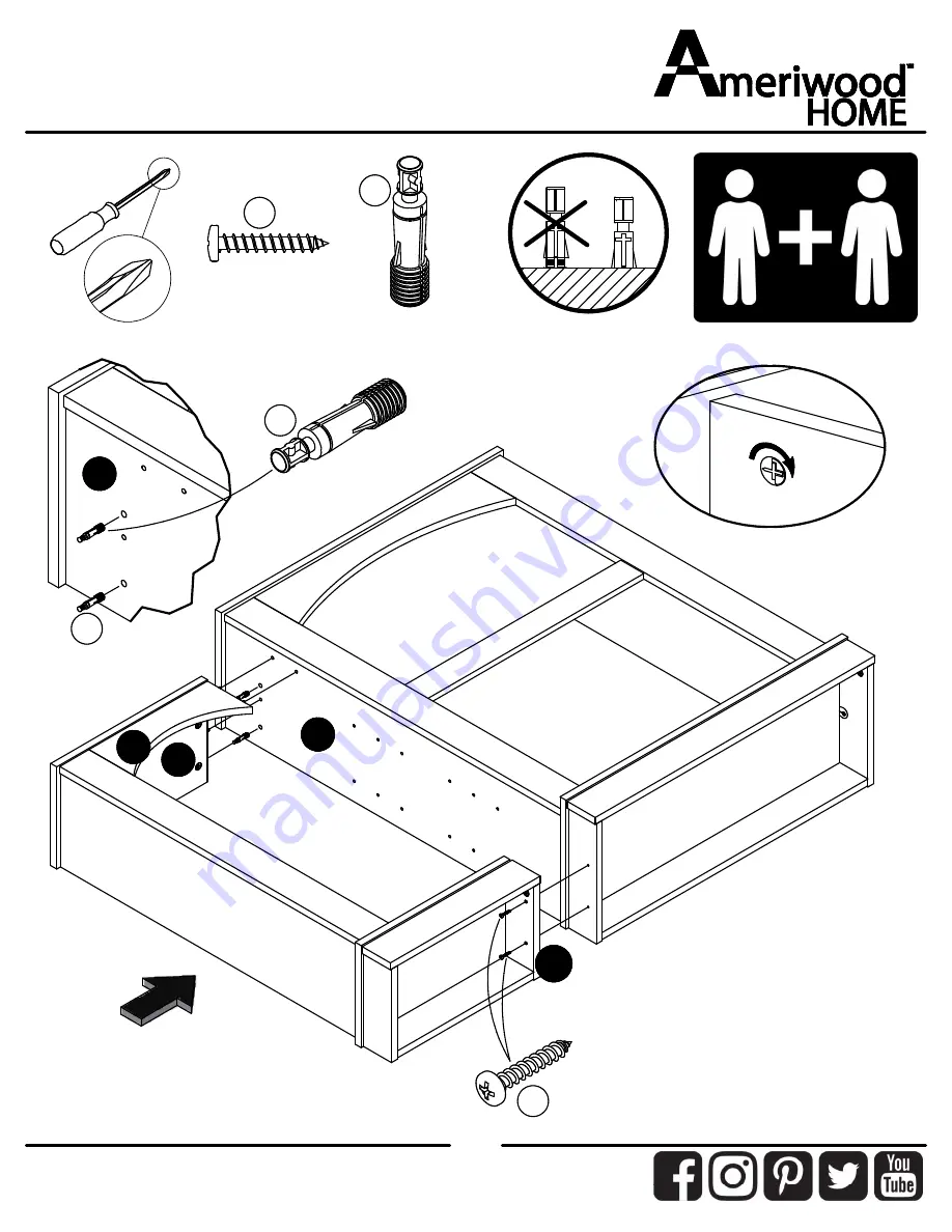 Ameriwood HOME 2144335COM Instruction Booklet Download Page 35