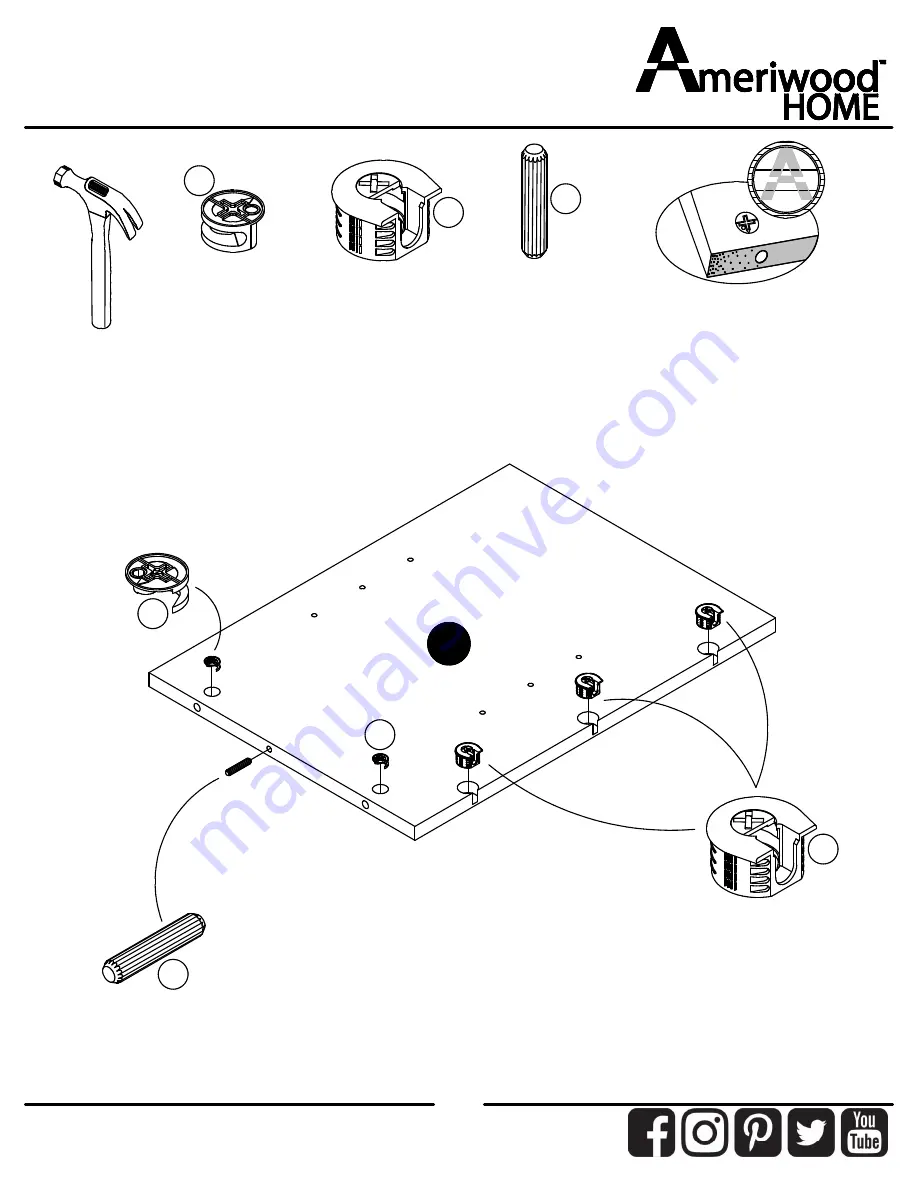 Ameriwood HOME 2402872COM Manual Download Page 12