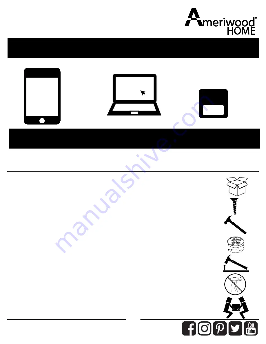 Ameriwood HOME 2864354EBL Manual Download Page 2