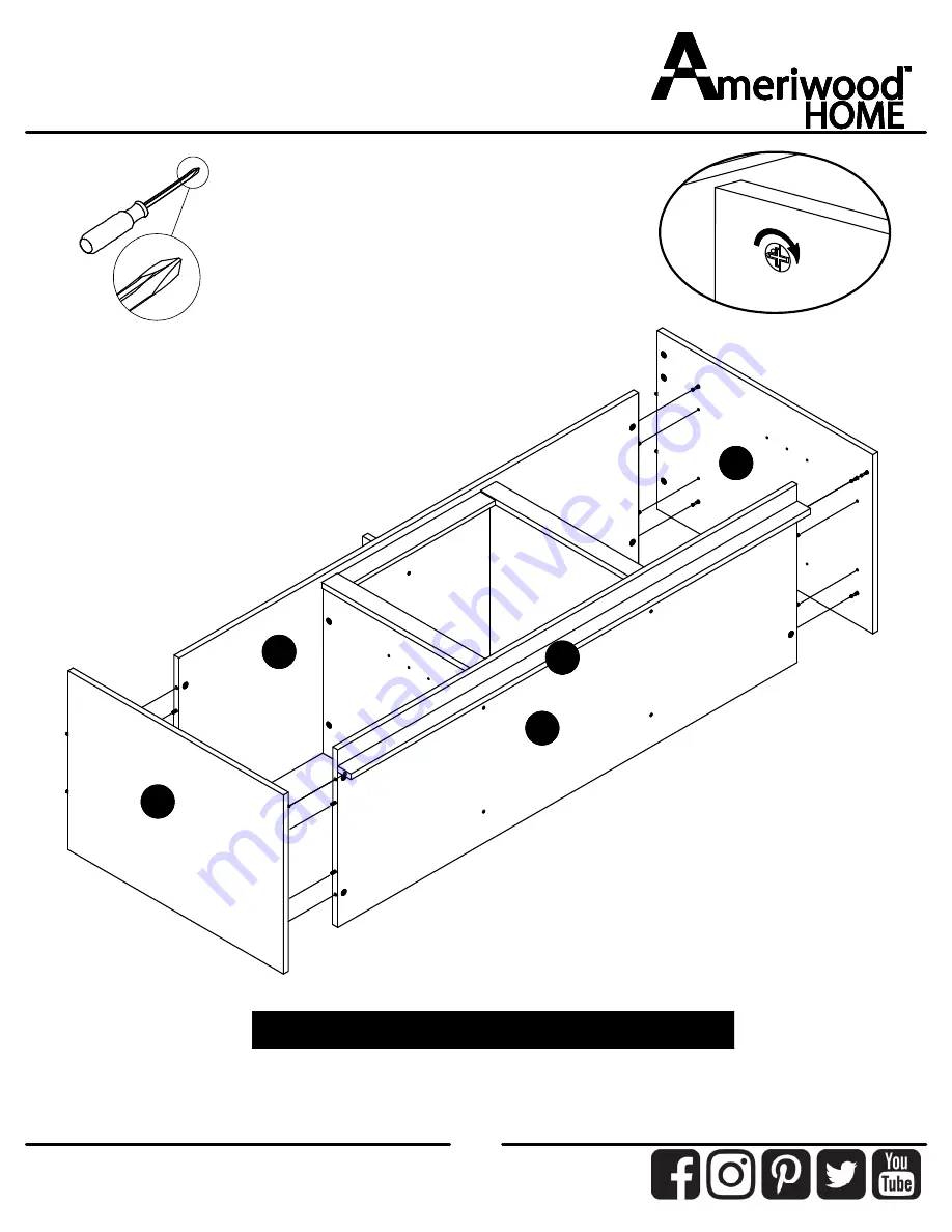 Ameriwood HOME 2920306COM Instruction Booklet Download Page 22