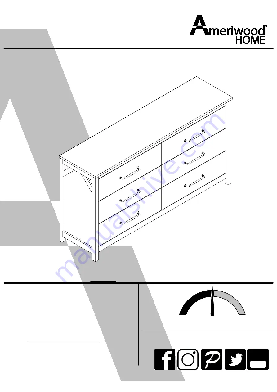 Ameriwood HOME 3407348COM Manual Download Page 1