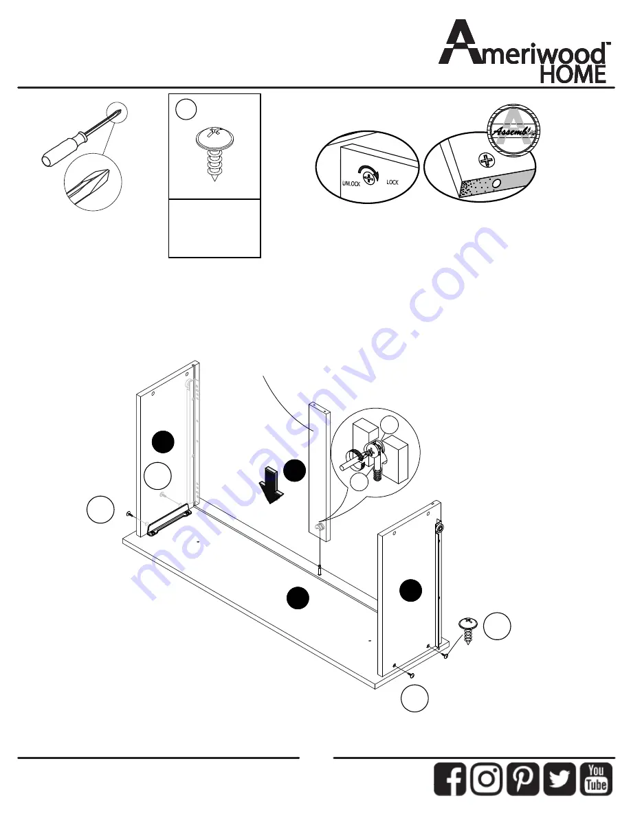 Ameriwood HOME 3499850COM Manual Download Page 33