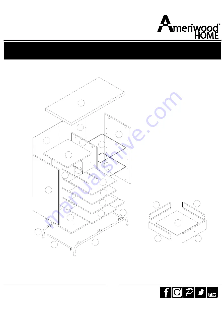 Ameriwood HOME 3593013COM Instruction Booklet Download Page 7