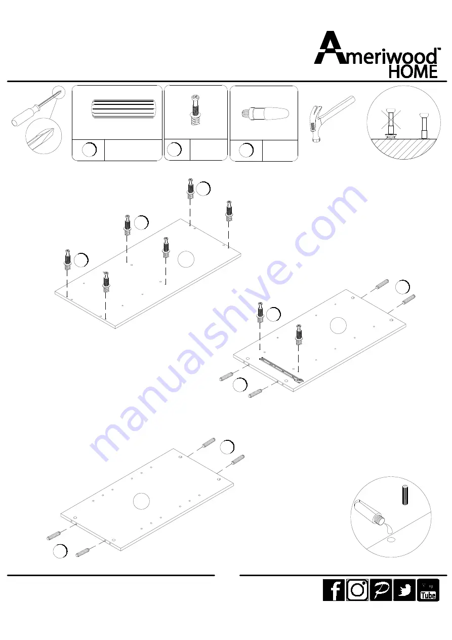 Ameriwood HOME 3593013COM Instruction Booklet Download Page 11