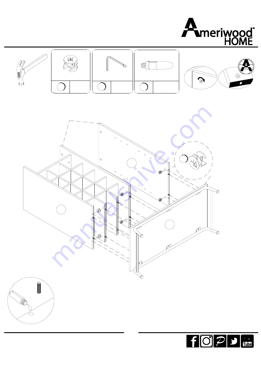 Ameriwood HOME 3593013COM Instruction Booklet Download Page 18