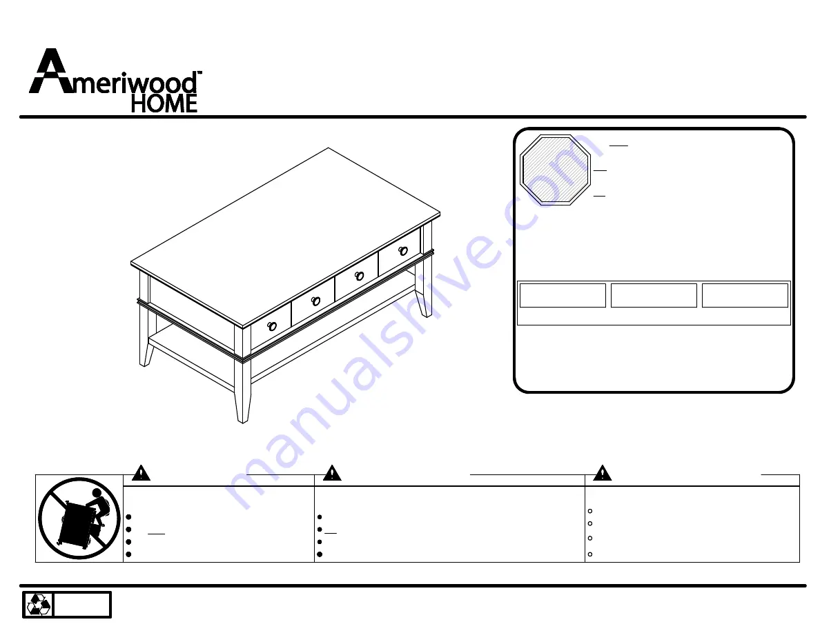 Ameriwood HOME 3597319PCOM Скачать руководство пользователя страница 1