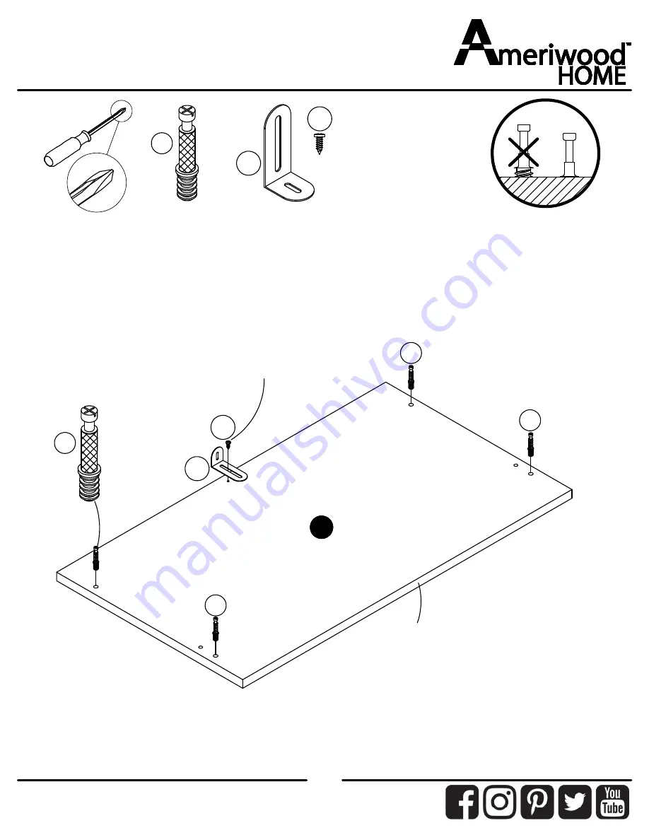 Ameriwood HOME 4 Drawer Dresser 8612303COM Скачать руководство пользователя страница 7