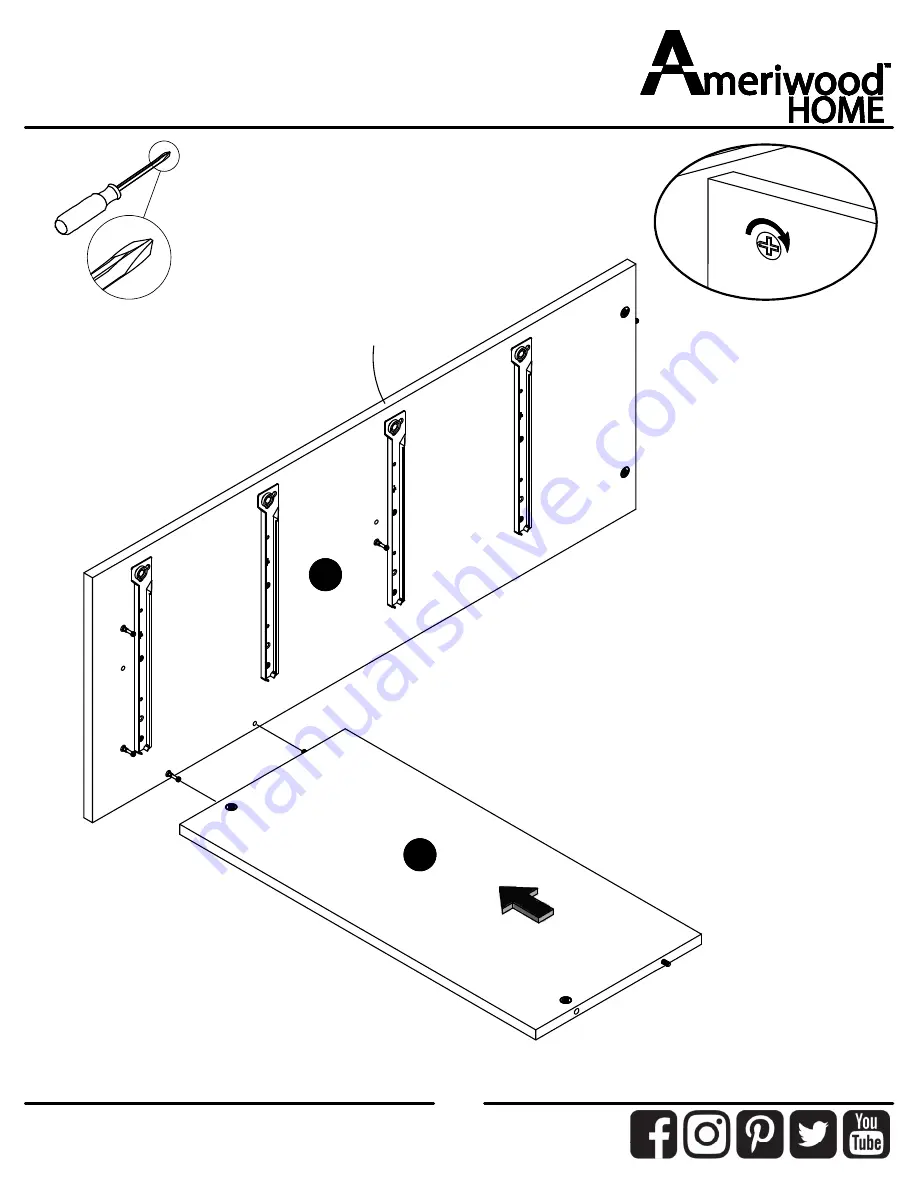 Ameriwood HOME 4 Drawer Dresser 8612303COM Instruction Booklet Download Page 11