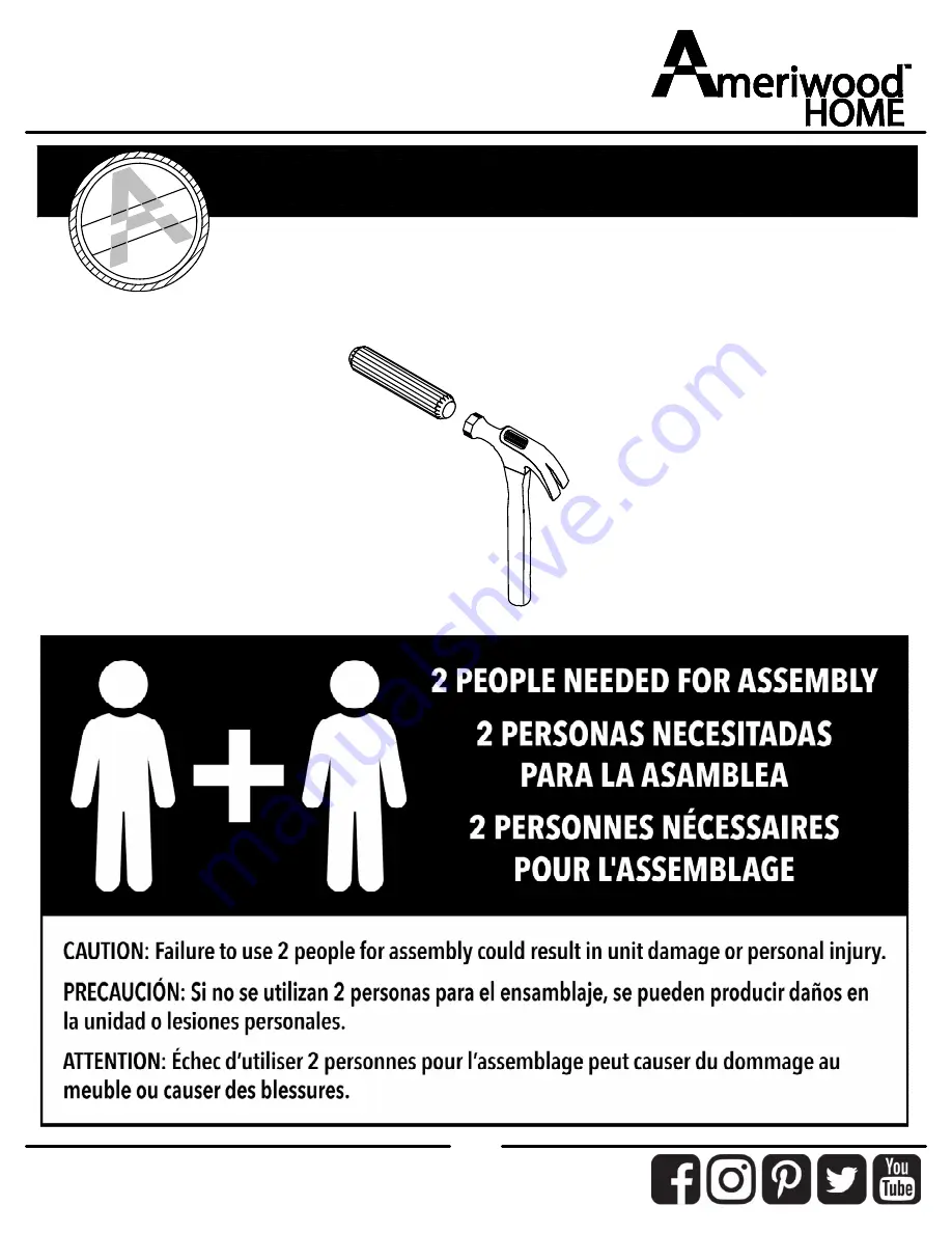 Ameriwood HOME 4930012COM Assembly Instructions Manual Download Page 4