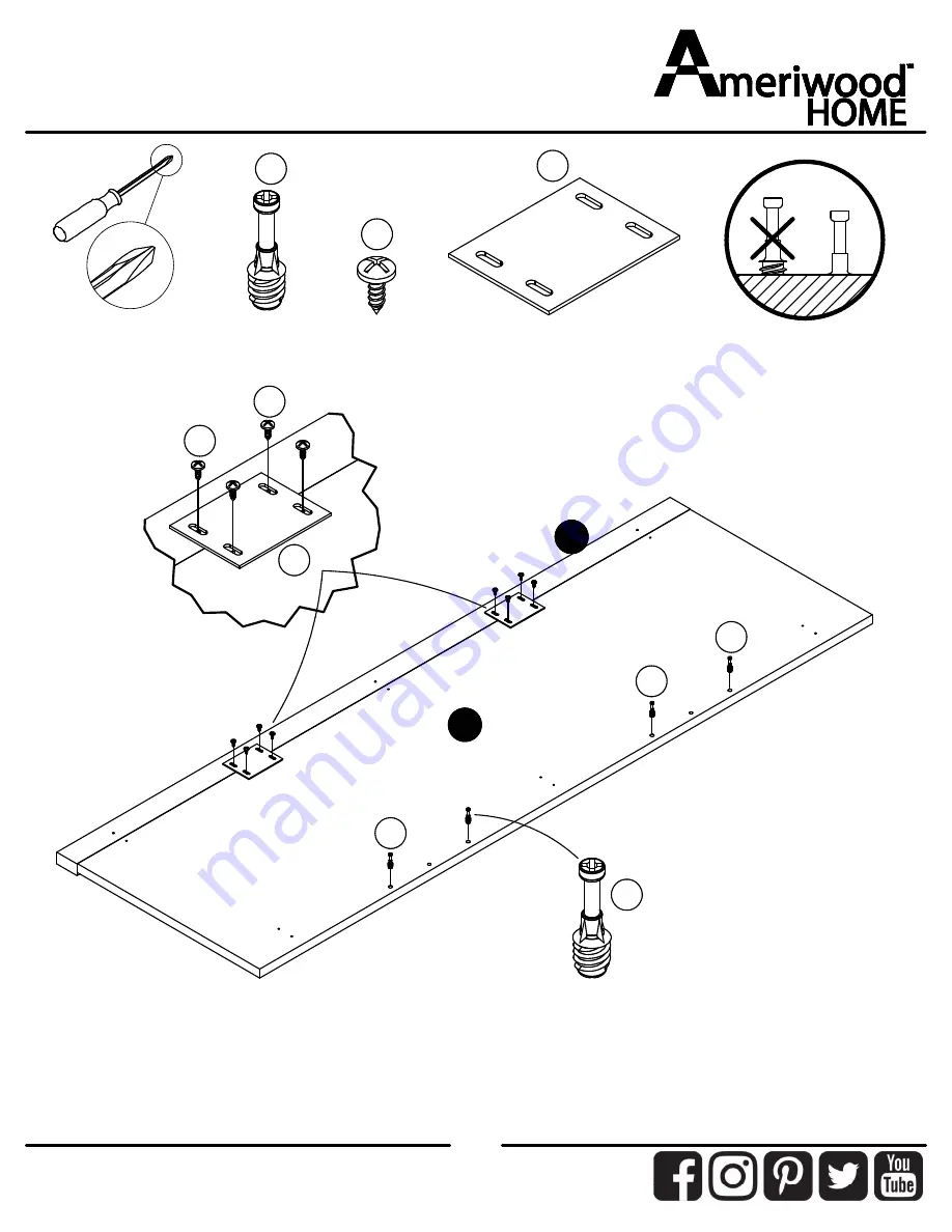 Ameriwood HOME 4930012COM Assembly Instructions Manual Download Page 10