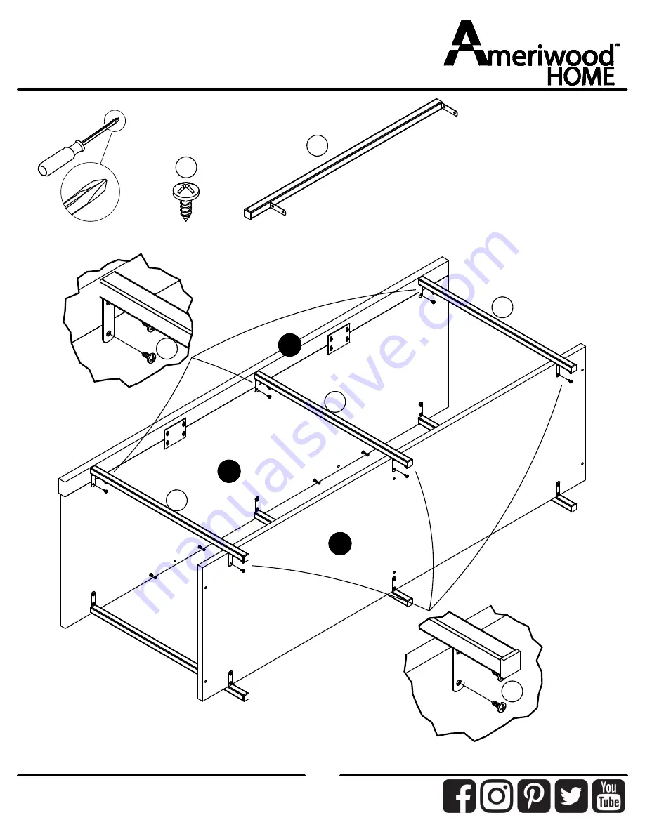 Ameriwood HOME 4930012COM Assembly Instructions Manual Download Page 14