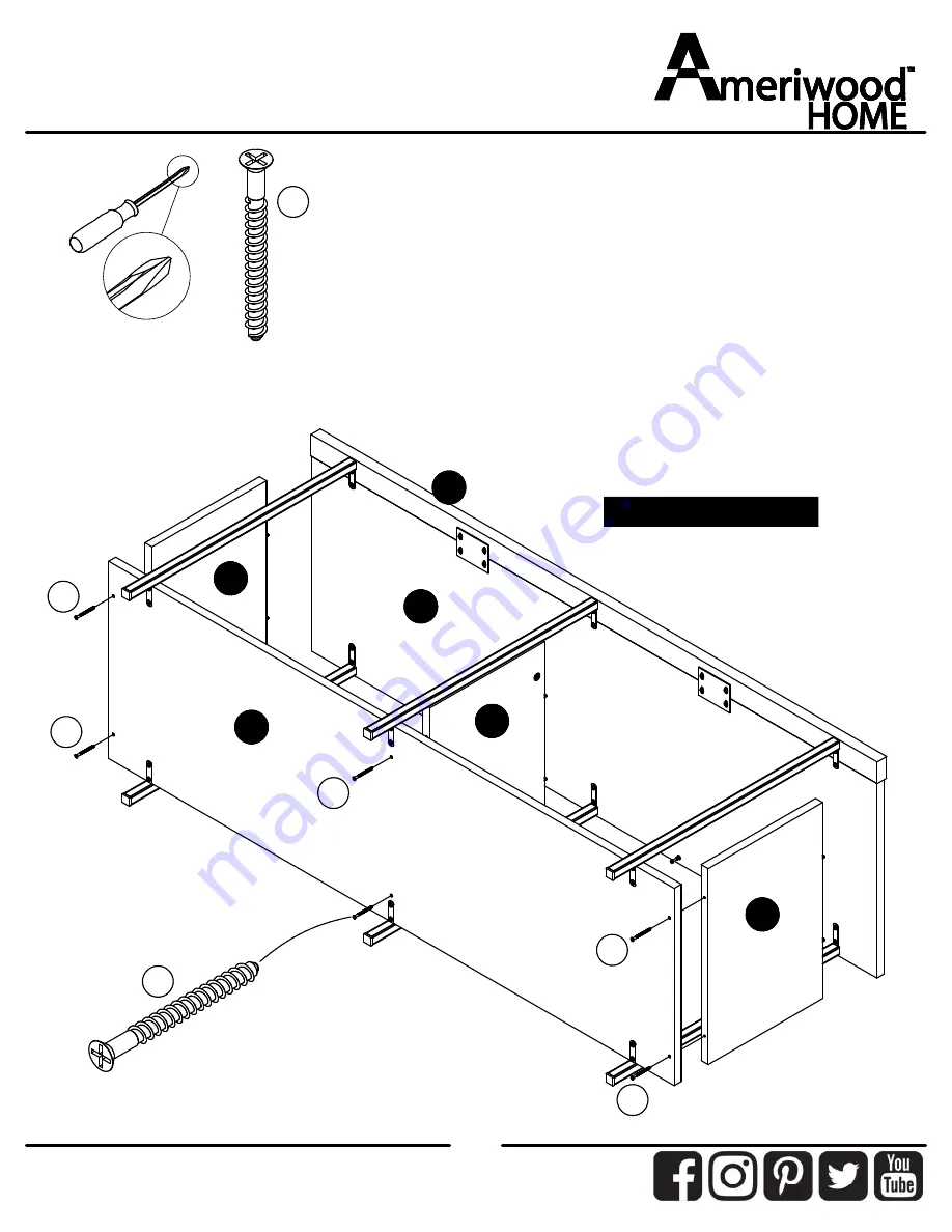 Ameriwood HOME 4930012COM Assembly Instructions Manual Download Page 15