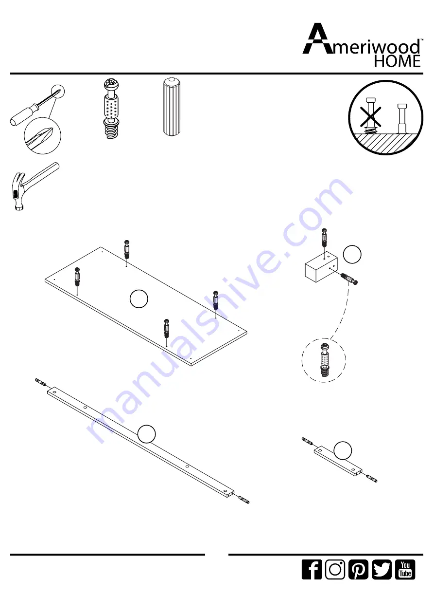 Ameriwood HOME 5277296PCOM Assembly Instructions Manual Download Page 8