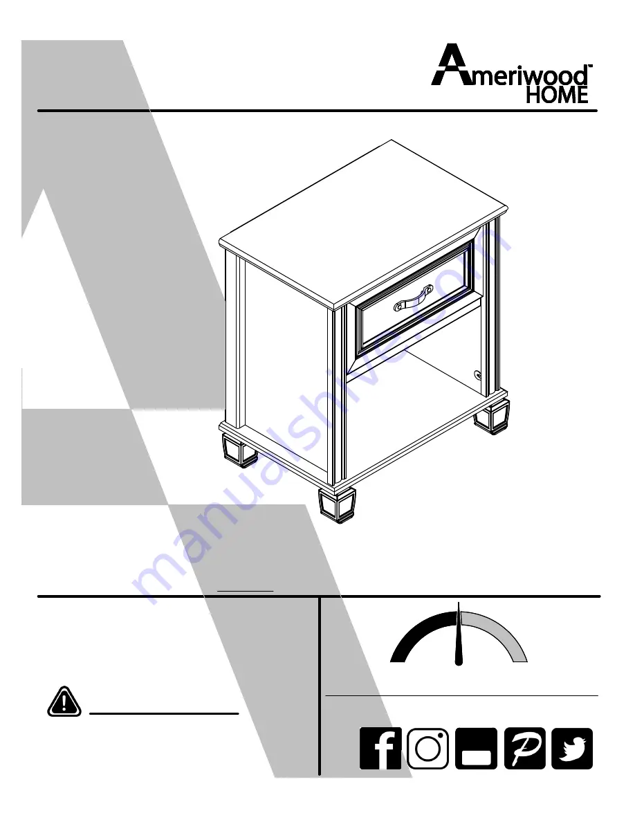 Ameriwood HOME 5317340EBL Скачать руководство пользователя страница 1