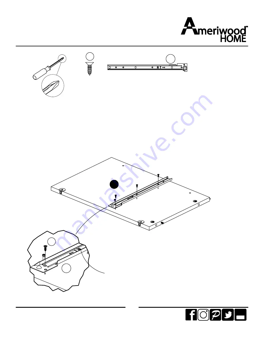 Ameriwood HOME 5317340EBL Manual Download Page 12