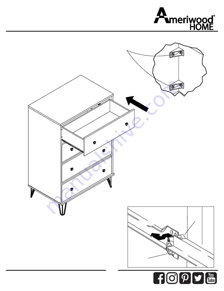 Ameriwood HOME 5392015COM Manual Download Page 27