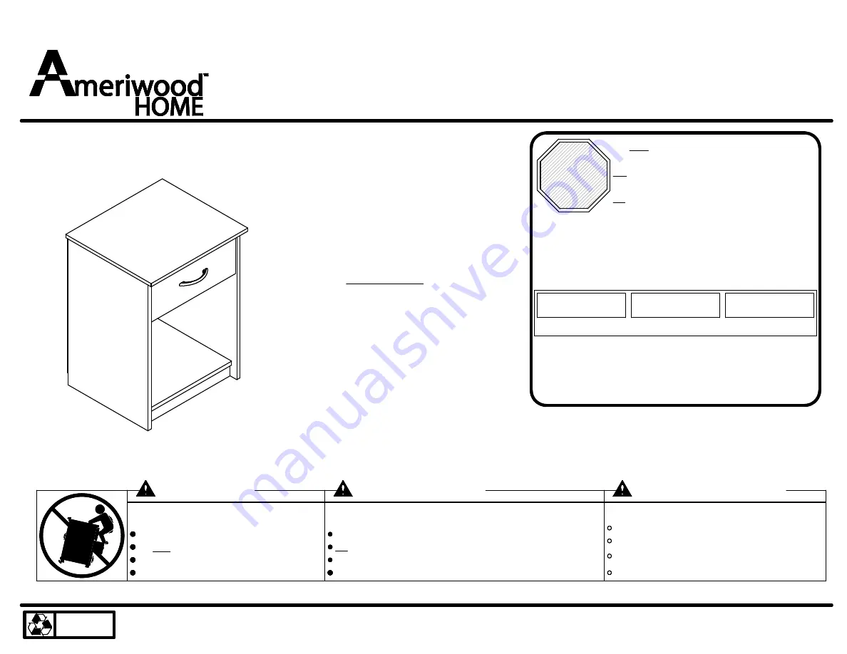 Ameriwood HOME 5497015PCOM Instruction Booklet Download Page 1