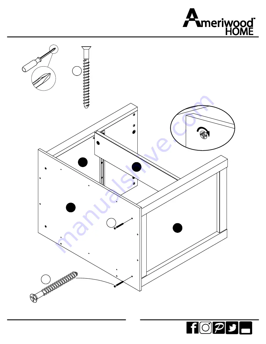 Ameriwood HOME 5580500COM Manual Download Page 18