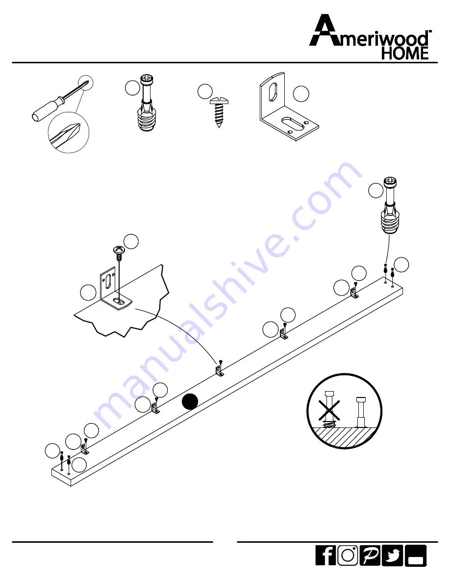 Ameriwood HOME 5594500COM Assembly Instructions Manual Download Page 18