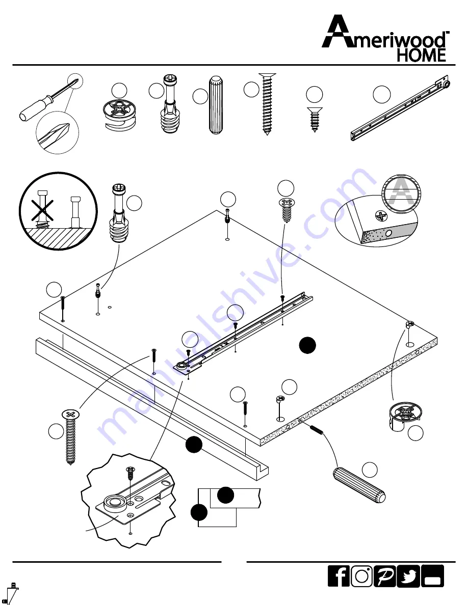 Ameriwood HOME 5759354COM Assembly Instructions Manual Download Page 8