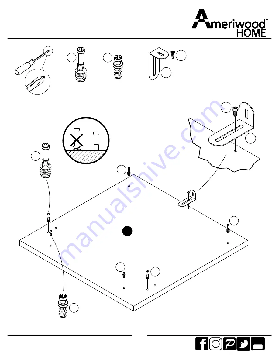 Ameriwood HOME 5759354COM Assembly Instructions Manual Download Page 12