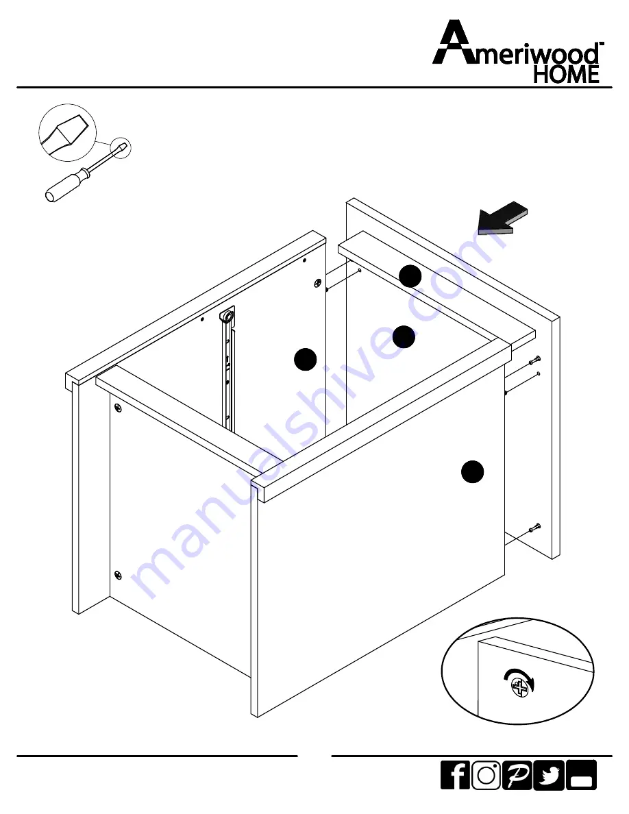 Ameriwood HOME 5759354COM Assembly Instructions Manual Download Page 14