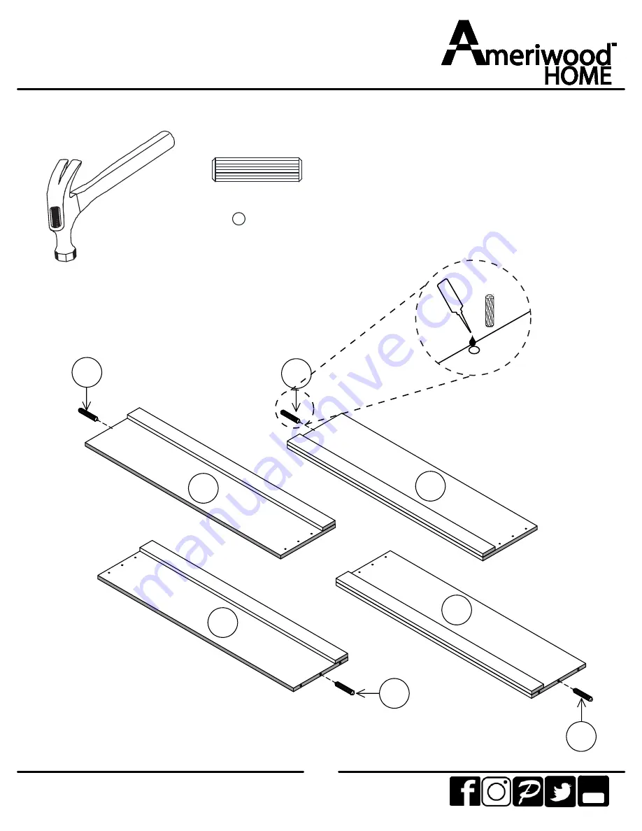 Ameriwood HOME 5950103COM Assembly Manual Download Page 8