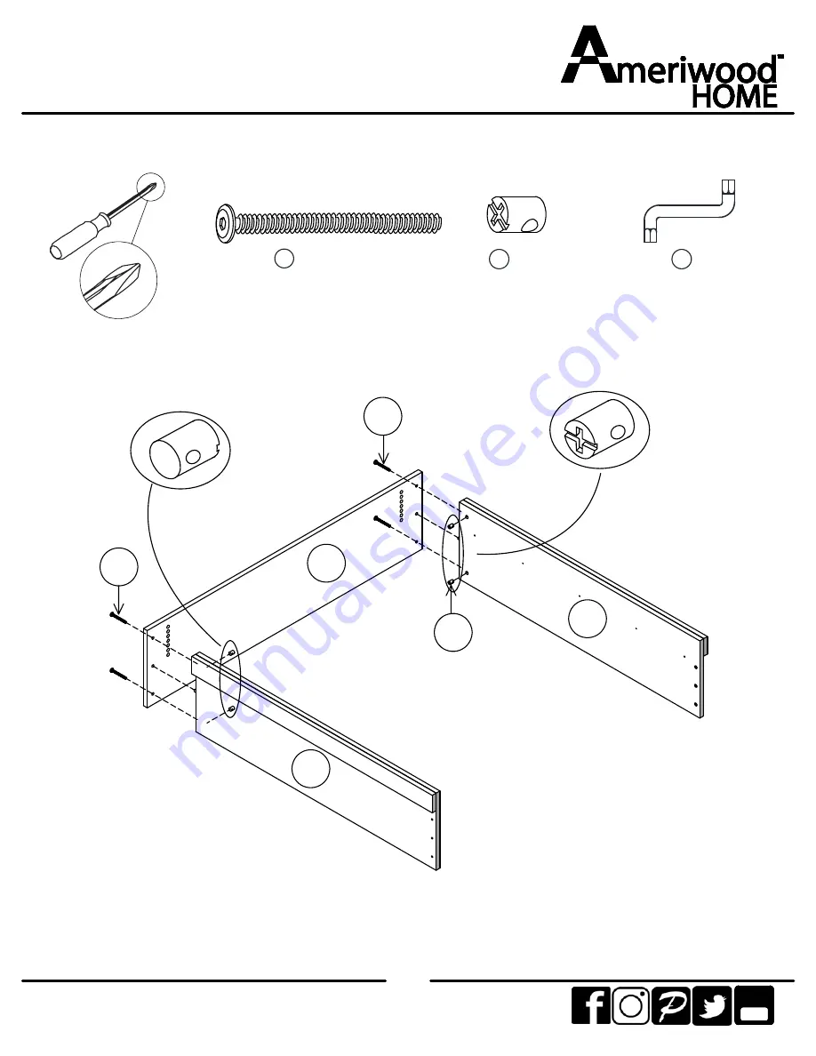 Ameriwood HOME 5950103COM Assembly Manual Download Page 10