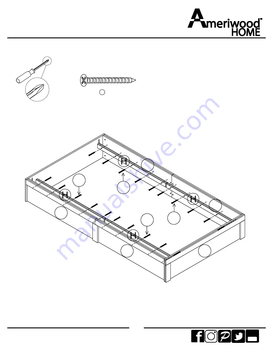 Ameriwood HOME 5950303COM Assembly Manual Download Page 13