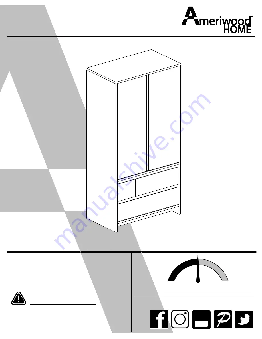 Ameriwood HOME 5955222COM Instruction Booklet Download Page 1