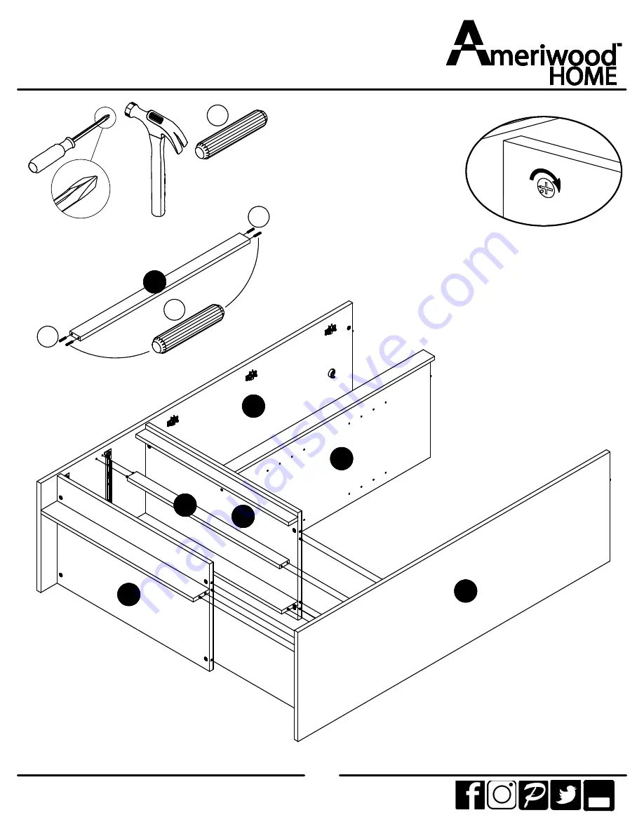 Ameriwood HOME 5955222COM Скачать руководство пользователя страница 22