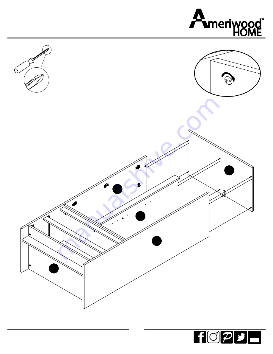 Ameriwood HOME 5955222COM Instruction Booklet Download Page 23